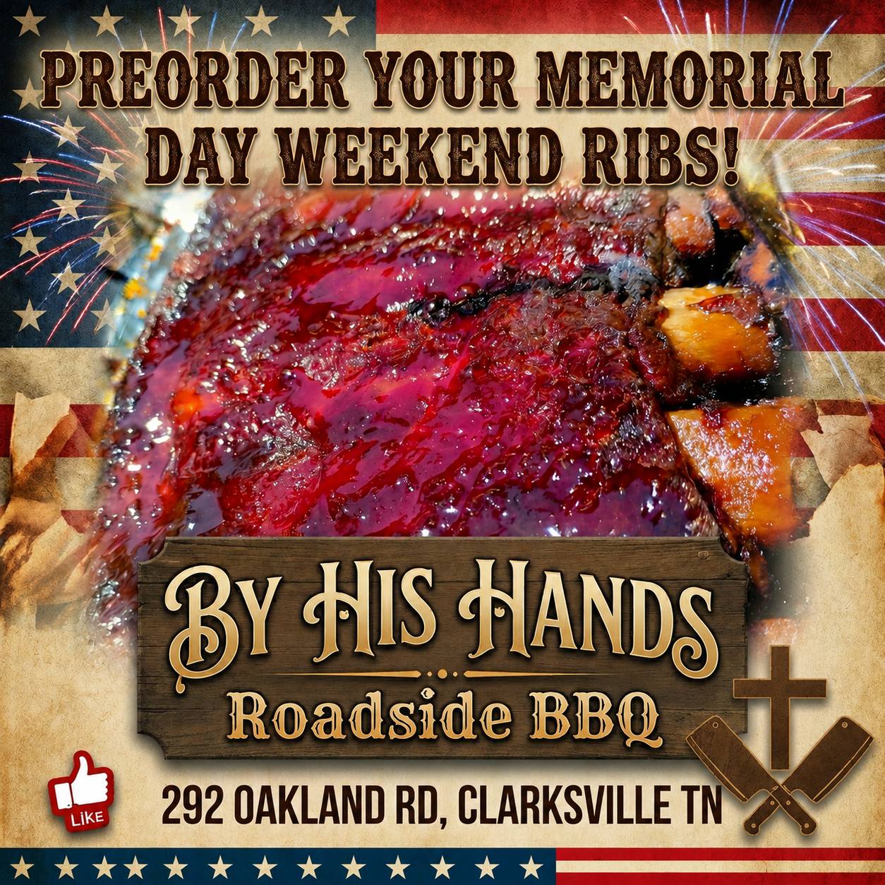 BBQ event flyer